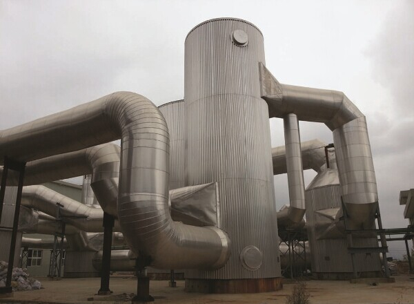 冠华黄金冶炼转换车间保温现场